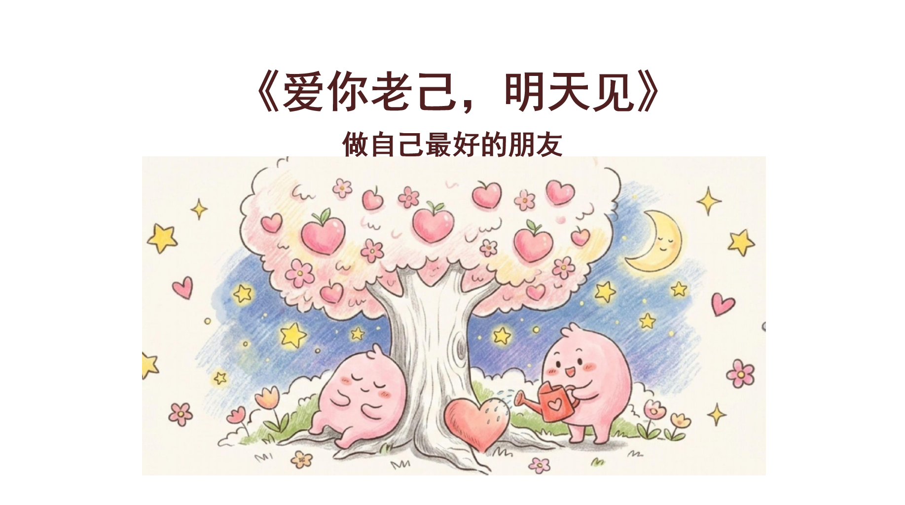 《爱你老己,明天见》PPT模板 同学们,你知道这个在网上很火的“暗号”是什么意思吗 做自己最好的朋友 PPT课件素材 PPT封面预览