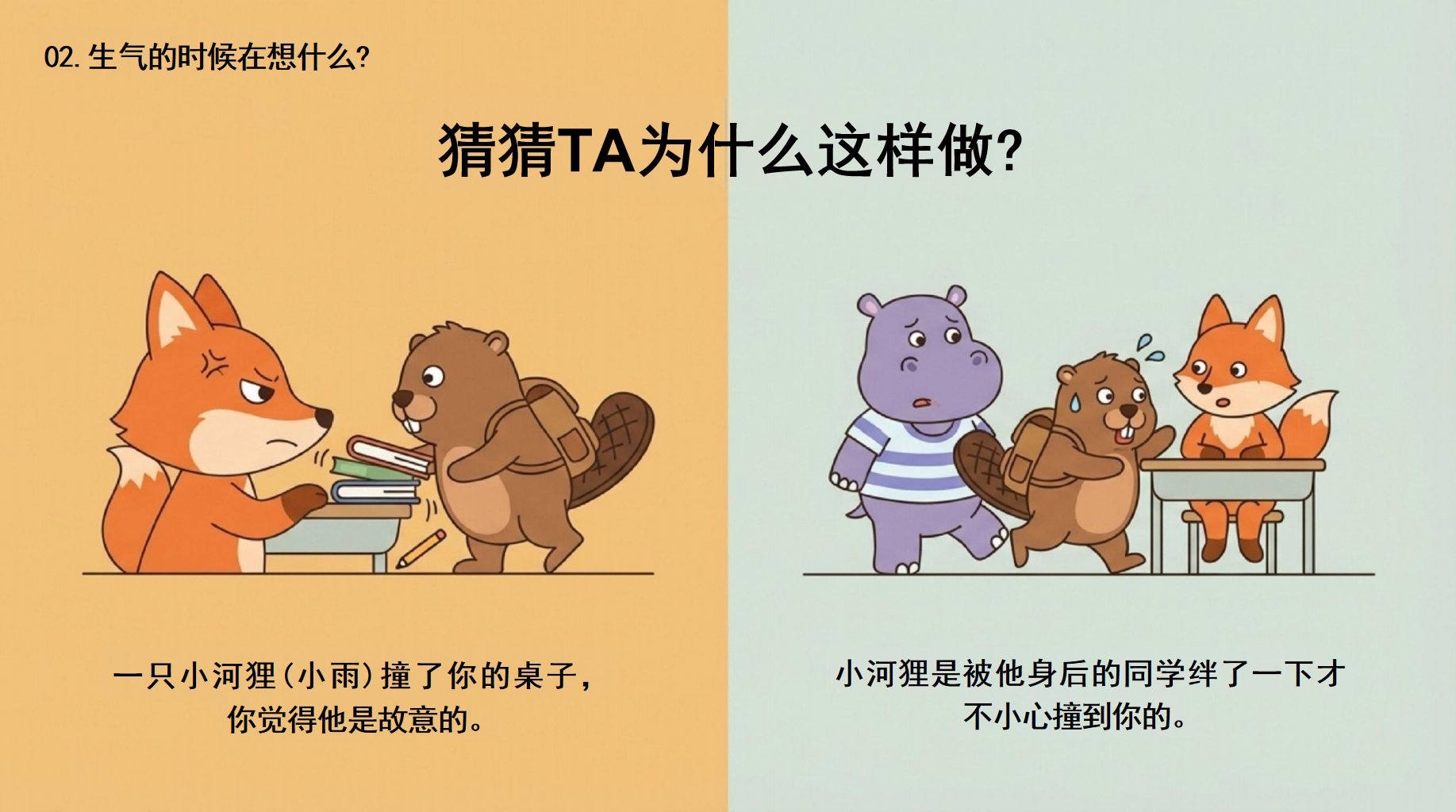 我们的行为规范与人际交往班会主题班会PPT模板 《是TA 先骂我的,是TA 先动手的》 老师,我想对您说… 主题班会PPT课件素材 第8页预览