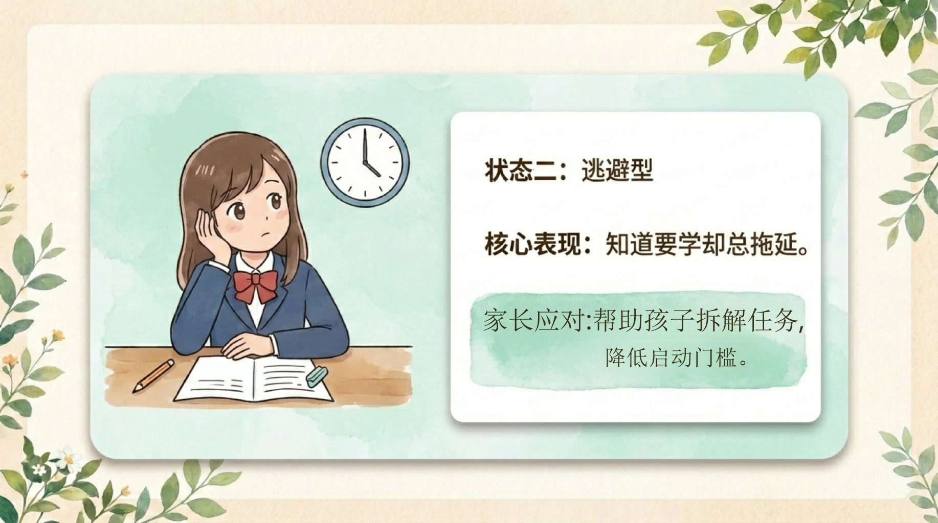 年初二下期中家长会PPT模板 今日家长会议程 期中问题复盘 家长会PPT课件素材 第6页预览