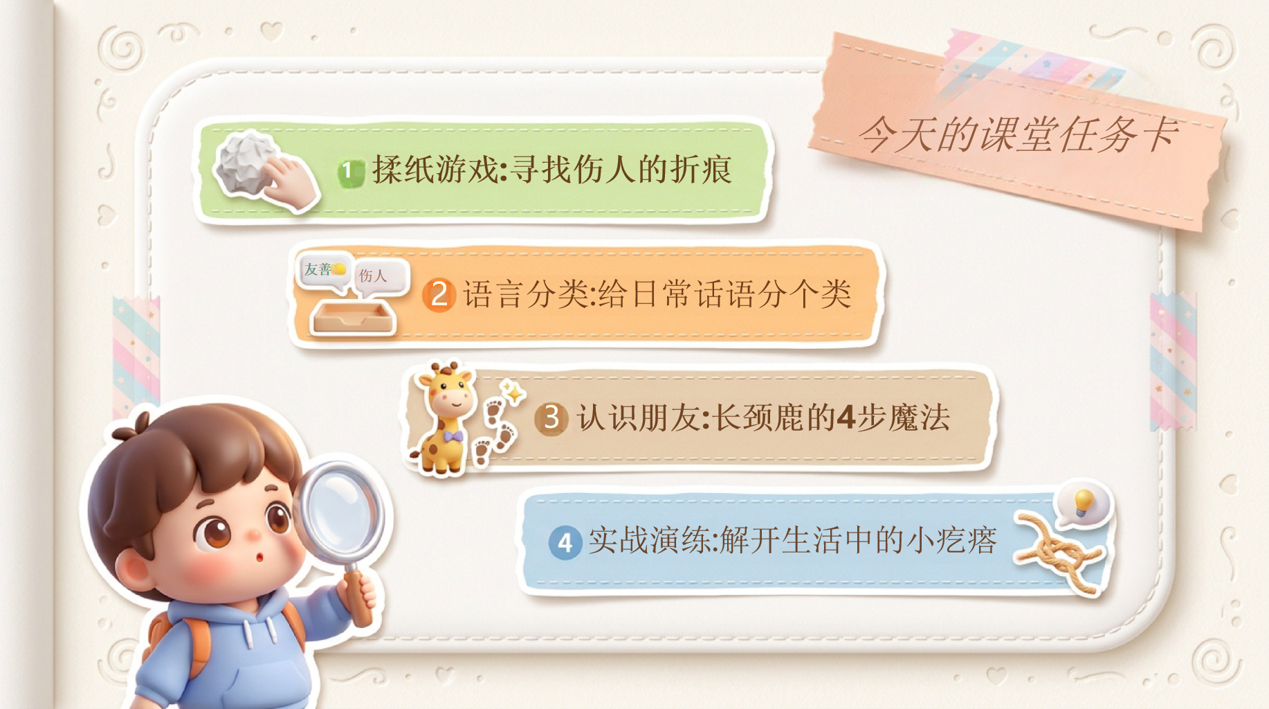 中小学生心理班会主题班会PPT模板 做有温度的人,把温暖说出来 说温暖的话,做有光的人 主题班会PPT课件素材 第2页预览
