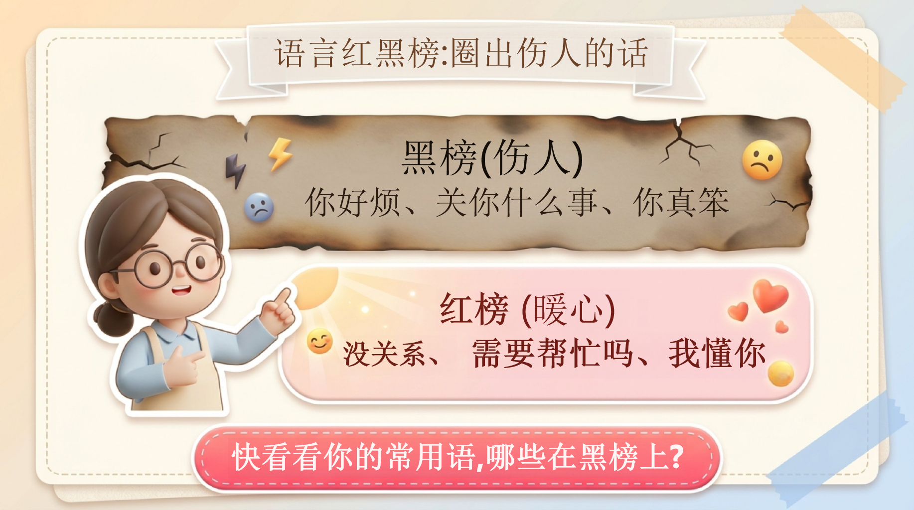 中小学生心理班会主题班会PPT模板 做有温度的人,把温暖说出来 说温暖的话,做有光的人 主题班会PPT课件素材 第6页预览