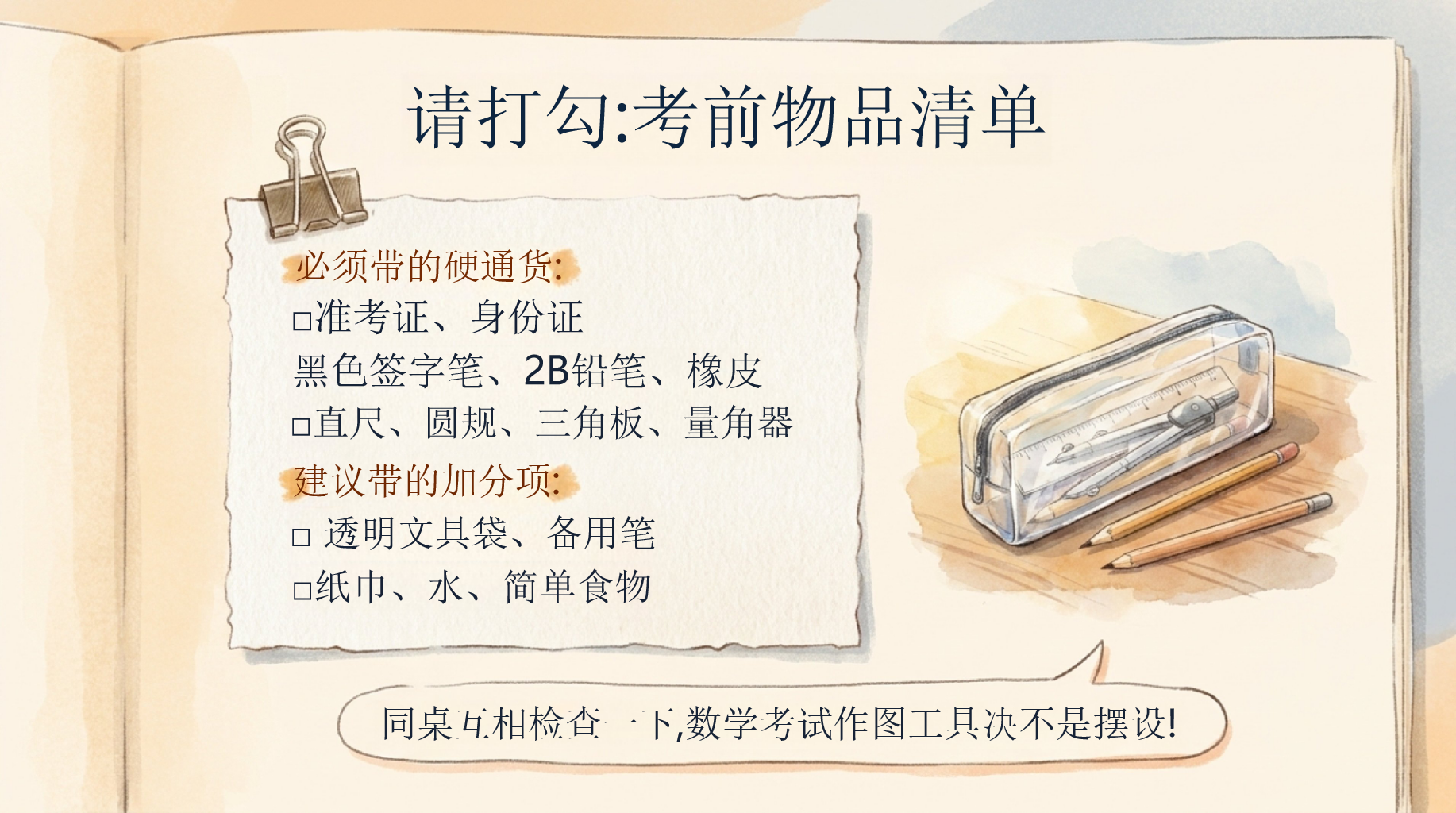 中考数学最后一课PPT模板 4.进行一次考前心理调适 不要熬夜补漏洞_中考比的不是最后一晚, PPT课件素材 第4页预览