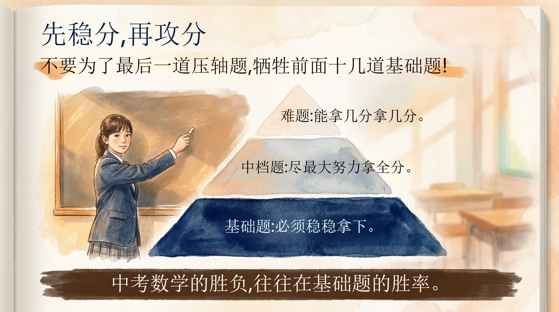中考数学最后一课PPT模板 4.进行一次考前心理调适 不要熬夜补漏洞_中考比的不是最后一晚, PPT课件素材 第6页预览