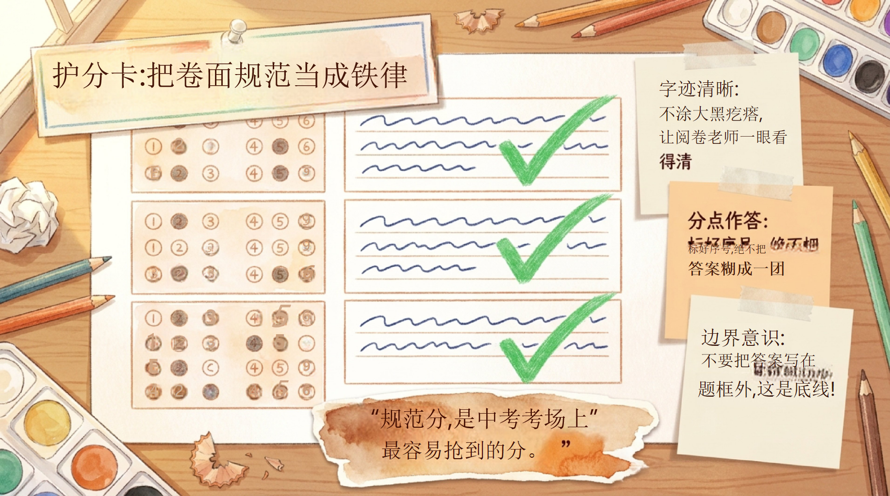 中考临考冲刺行动指南PPT模板 把该拿的分守住,把能做的事做对 会做题不丢分,就是最后几天最大的提分 PPT课件素材 第10页预览