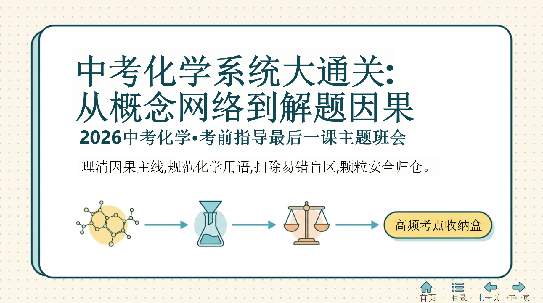 主题班会中考考前指导 考前指导最后一课 主题班会PPT课件素材 PPT封面预览