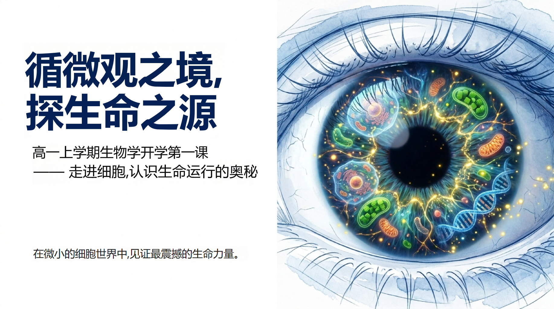 高一生物开学第一课 理解和应用才是关键 PPT课件素材 PPT封面预览