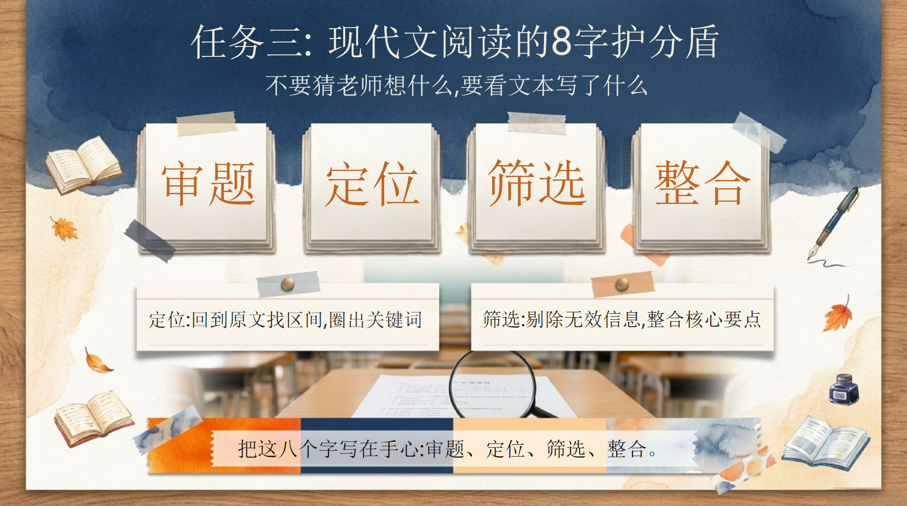 中考语文最后几天通关任务书PPT模板 中考倒计时 会做题不丢分, PPT课件素材 第8页预览