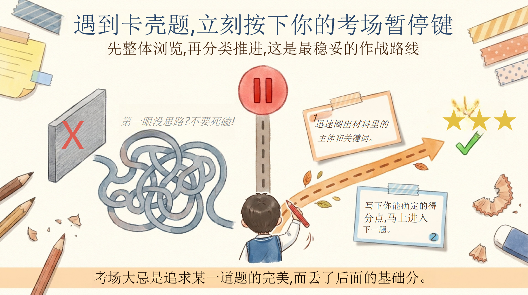 中考倒计时,我们开始通关PPT模板 最后几天,把该拿的分死死守住 初三道法临考行动地图_会做题不丢分,就是硬实力 PPT课件素材 第4页预览