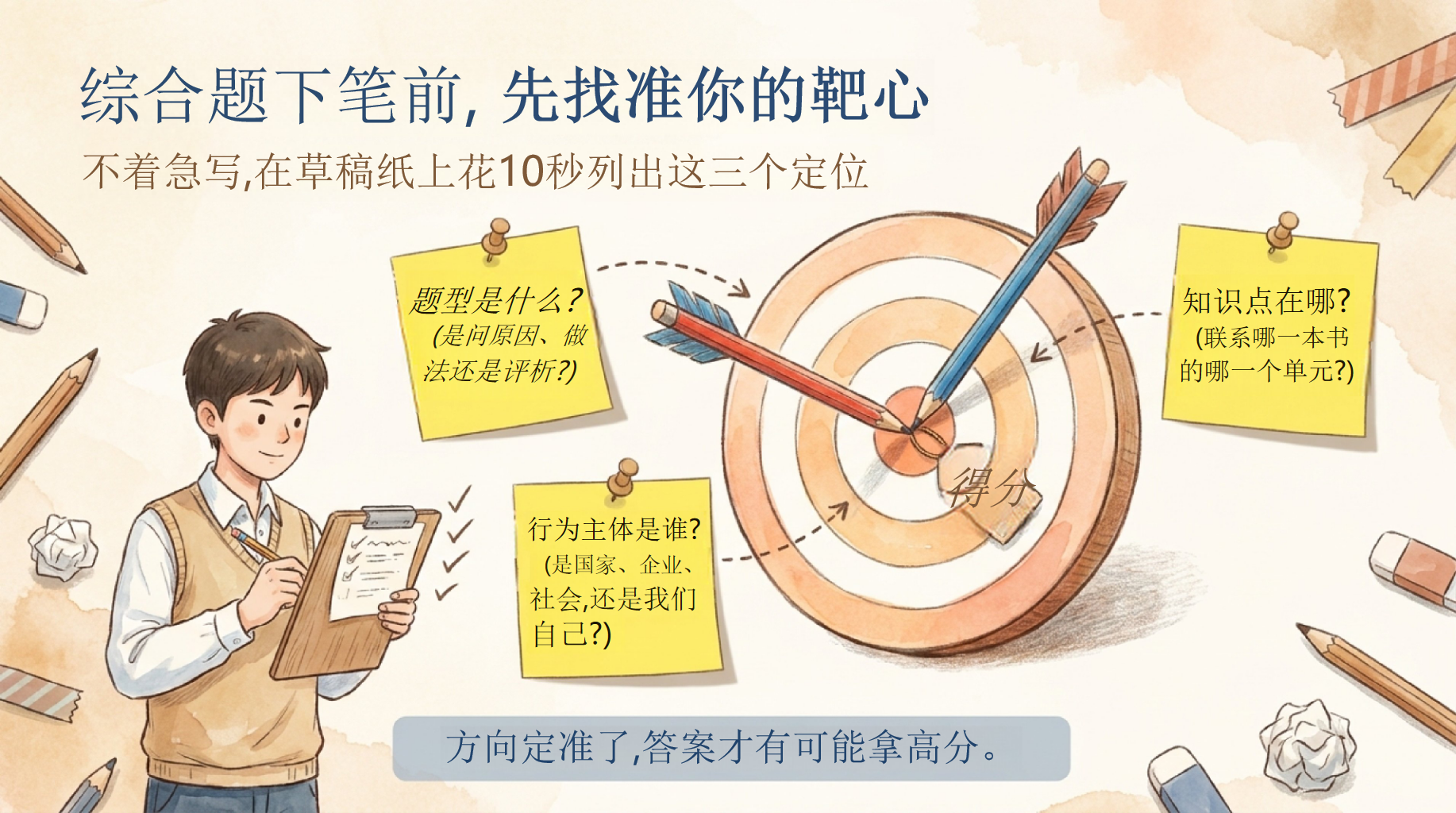中考倒计时,我们开始通关PPT模板 最后几天,把该拿的分死死守住 初三道法临考行动地图_会做题不丢分,就是硬实力 PPT课件素材 第9页预览