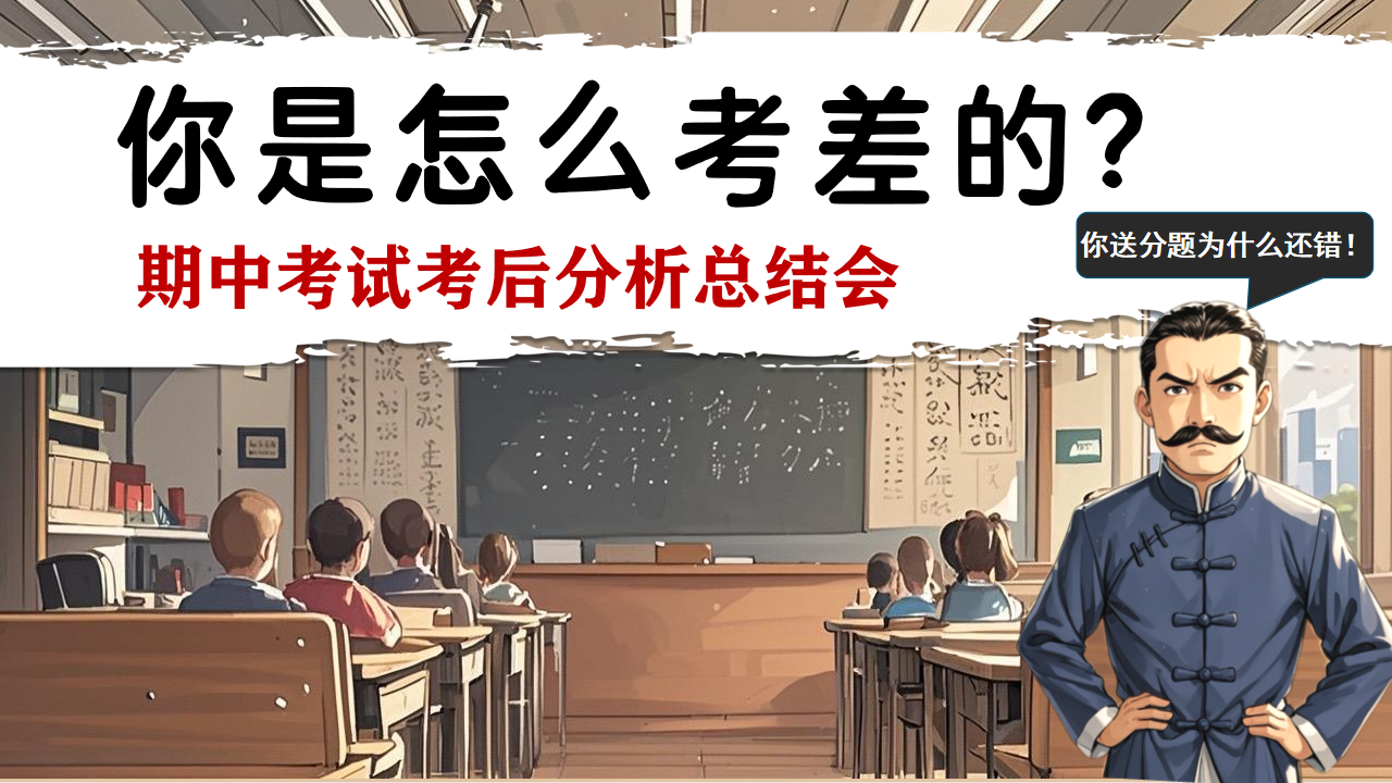 教学课件期中 期中考试考后分析总结会 教学PPT课件素材 第1页预览