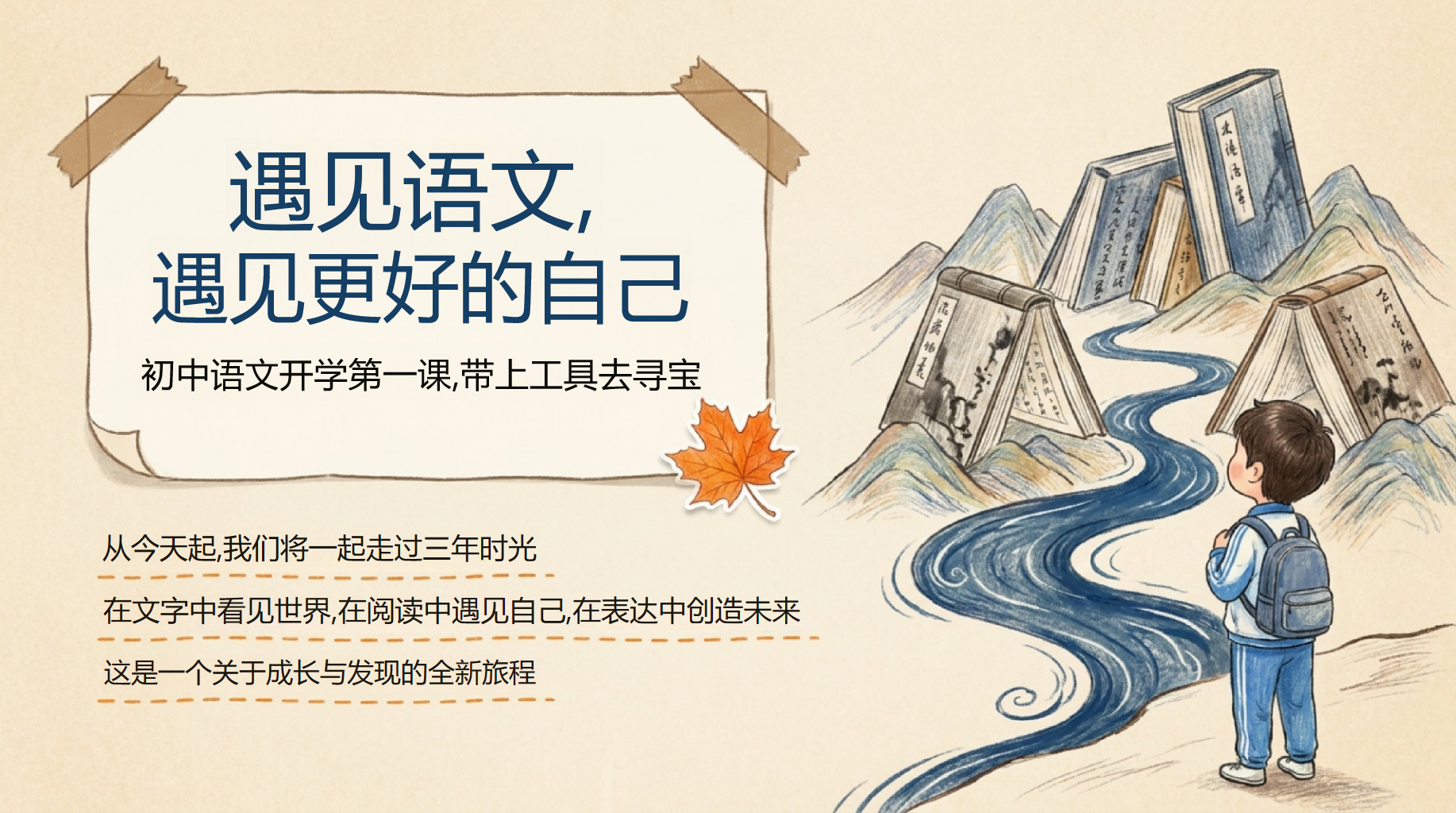 初三语文开学第一课,老师先让学生说 第1页预览