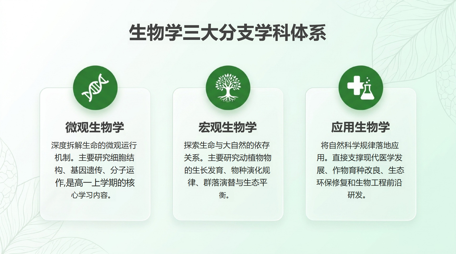 高一生物开学第一课 生命层次与生物学三大分支 教学PPT课件素材 第9页预览