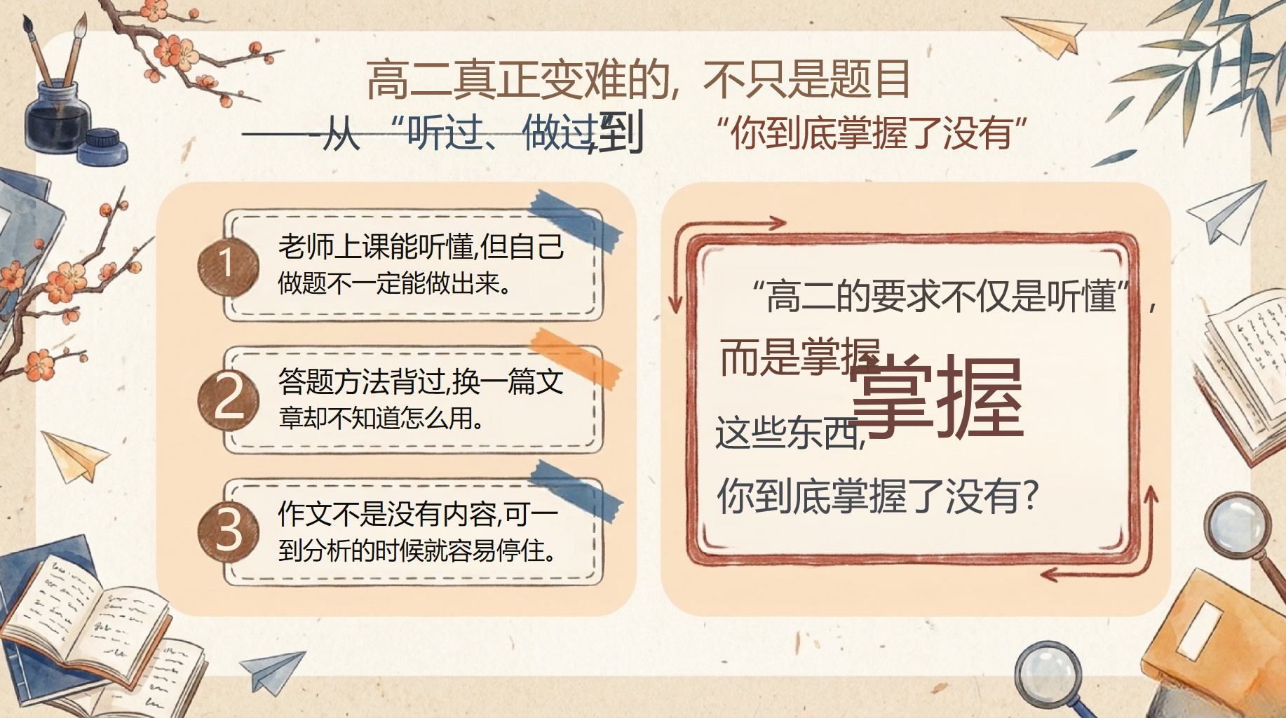 高二语文教学课件开学第一课 走好高中语文能力成型的关键期 教学PPT课件素材 第7页预览