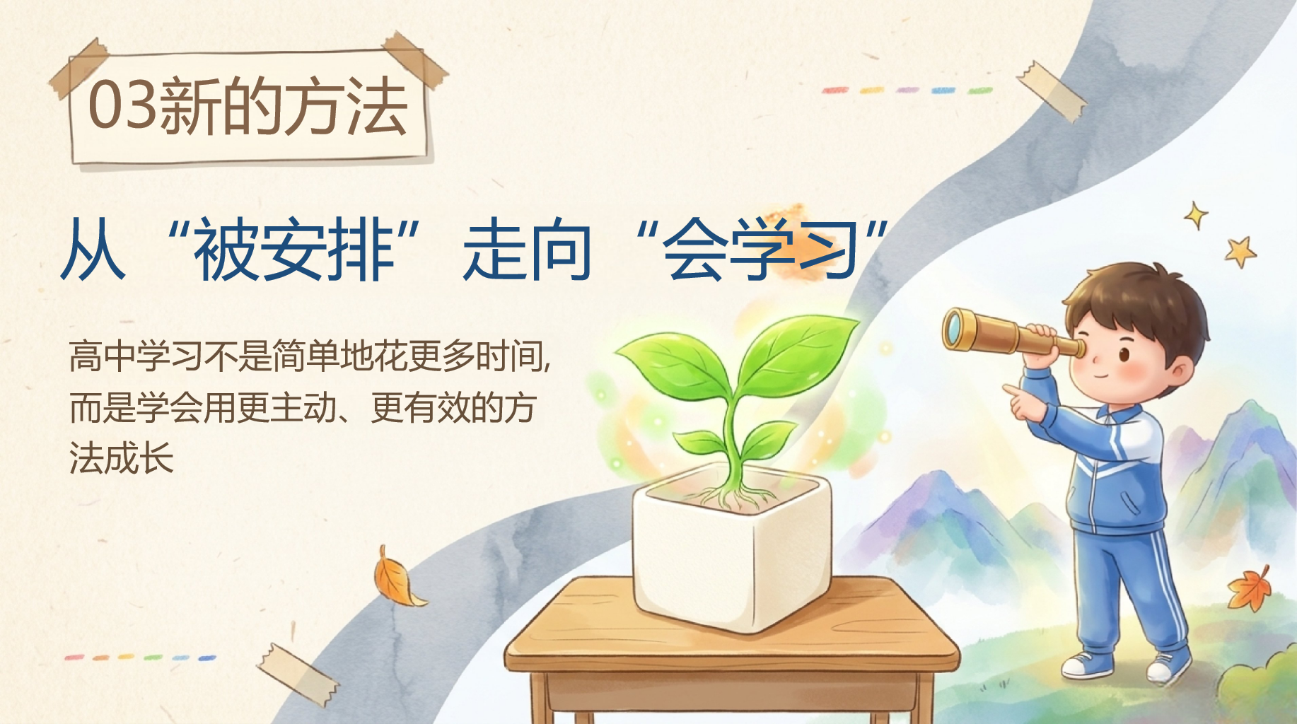 高一主题班会开学第一课 更有效的方 法成长 高一第一个月 主题班会PPT课件素材 第10页预览