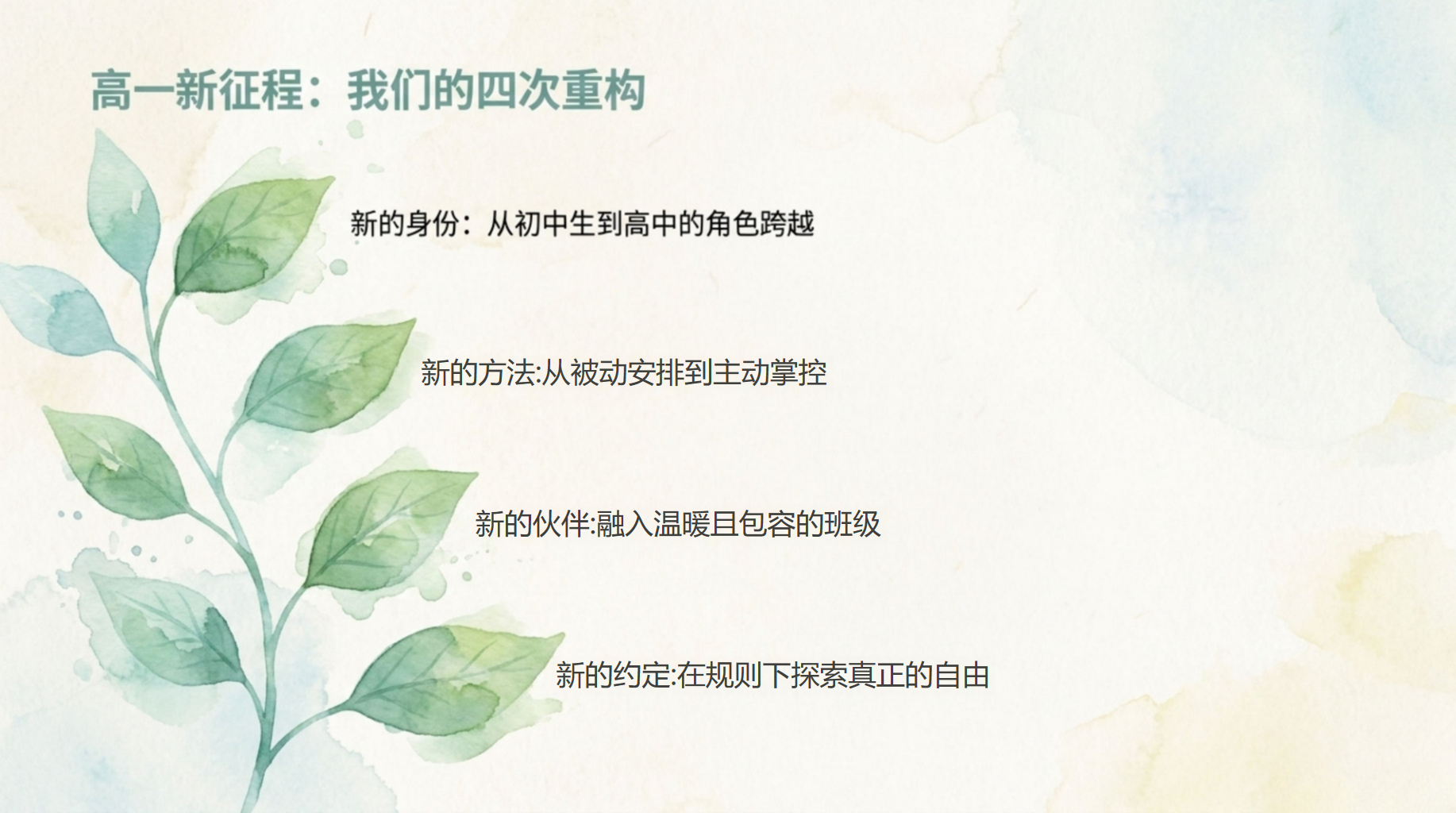 高一主题班会开学第一课 难融入班 都是成长的 索新领域 级 主题班会PPT课件素材 第2页预览