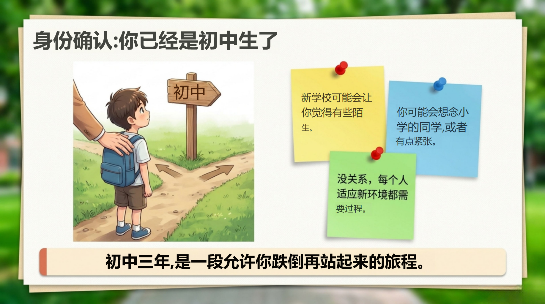 初一主题班会开学第一课 做主动成长的主人 新起点 主题班会PPT课件素材 第3页预览