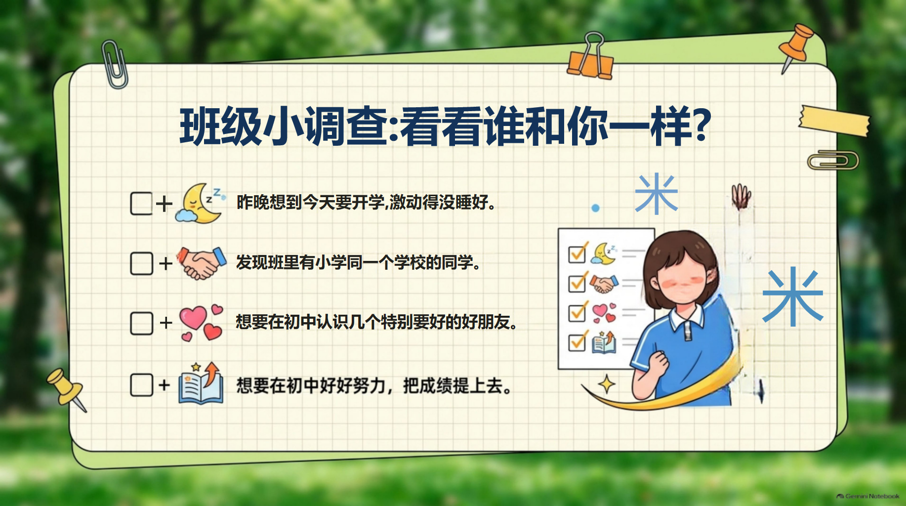 初一主题班会开学第一课 做主动成长的主人 新起点 主题班会PPT课件素材 第5页预览