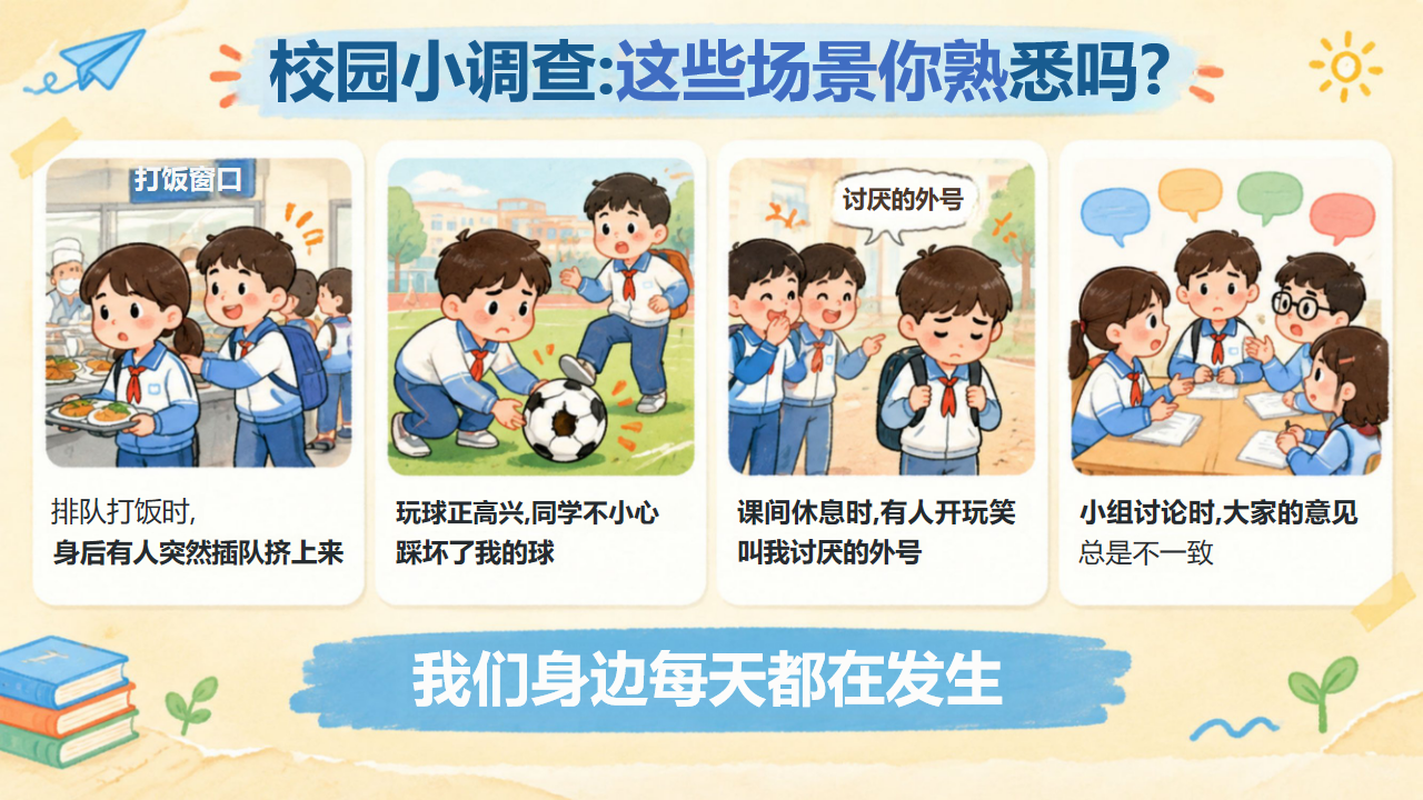 小学主题班会人际交往 迅速转身拉开安全距离 主题班会PPT课件素材 第2页预览