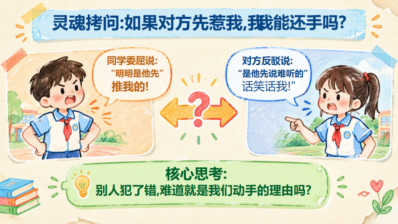 小学主题班会人际交往 迅速转身拉开安全距离 主题班会PPT课件素材 第3页预览