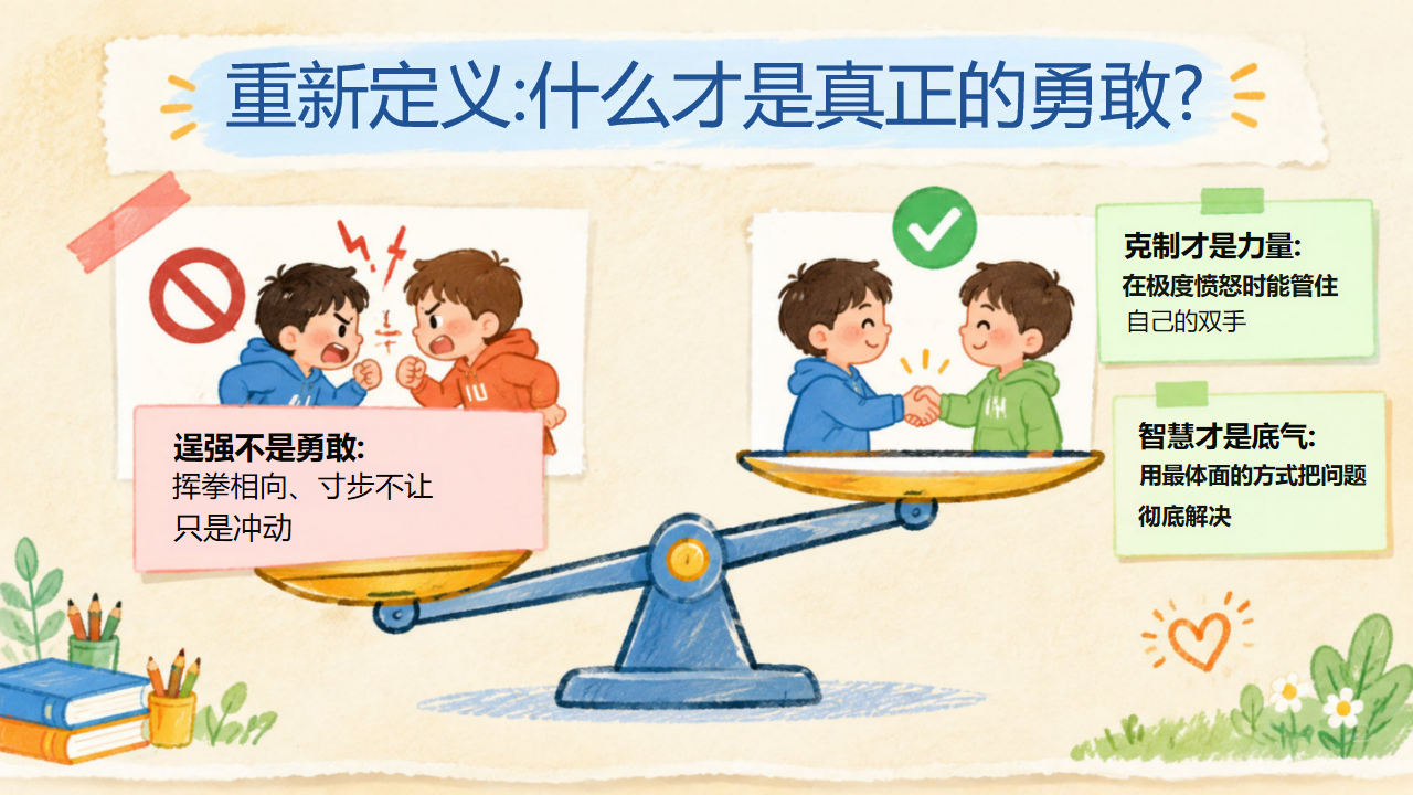 小学主题班会人际交往 迅速转身拉开安全距离 主题班会PPT课件素材 第7页预览