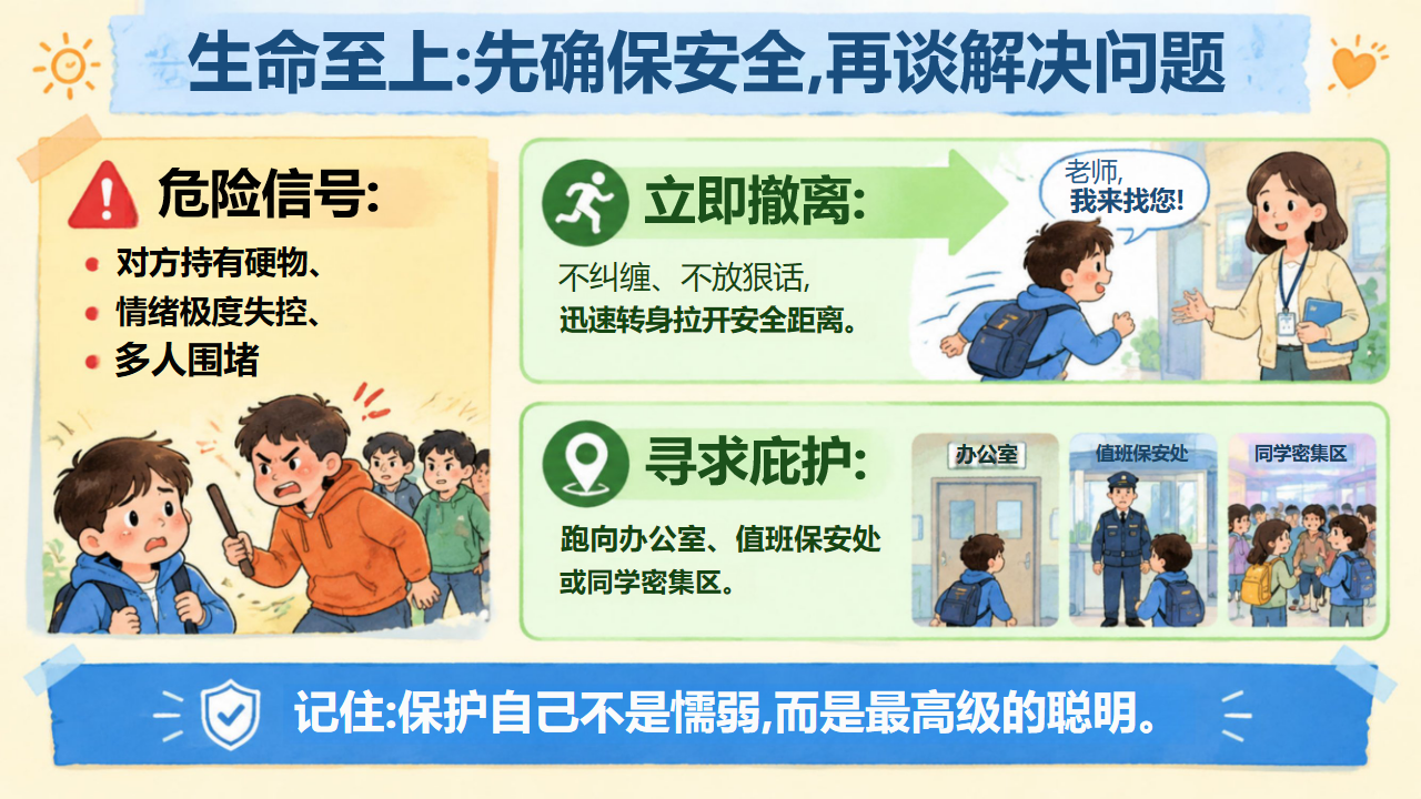 小学主题班会人际交往 迅速转身拉开安全距离 主题班会PPT课件素材 第10页预览
