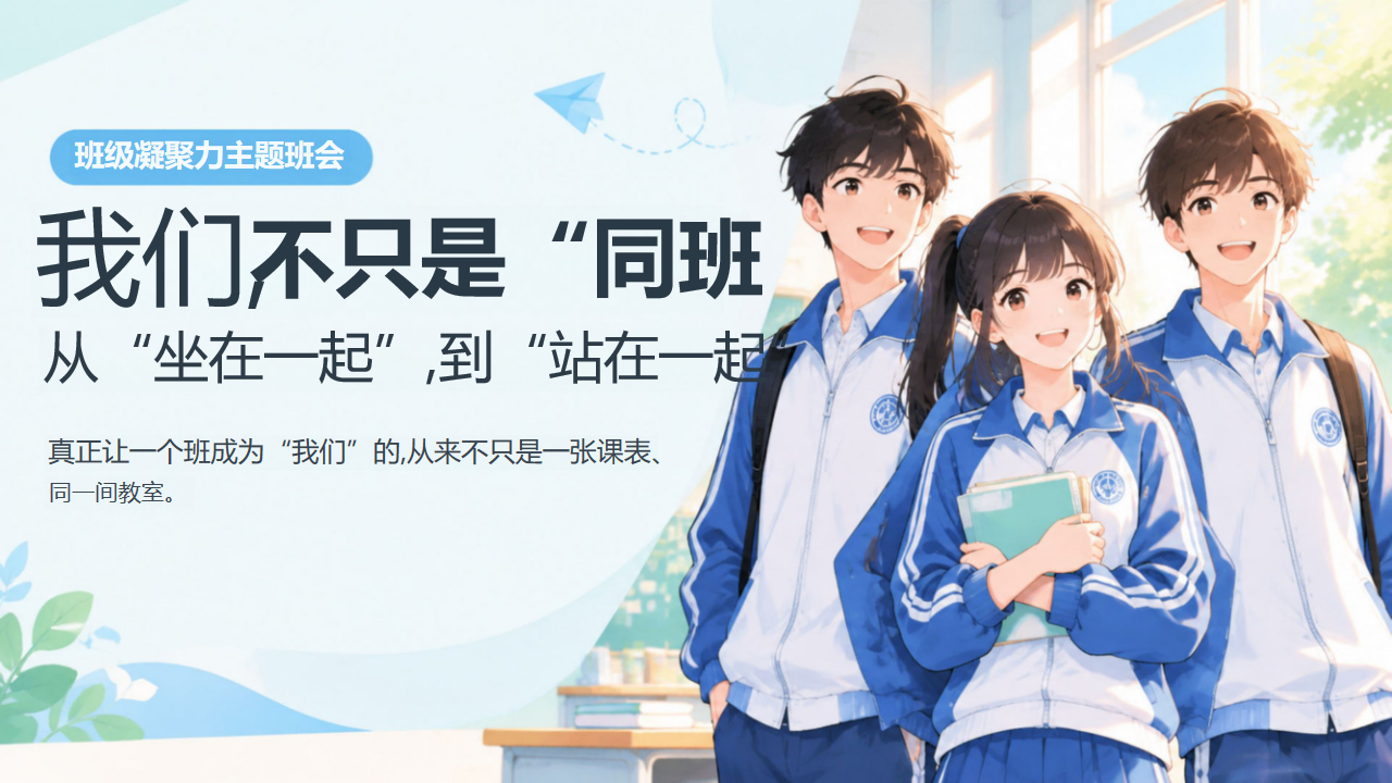 主题班会 班级凝聚力 我们 主题班会PPT课件素材 第1页预览
