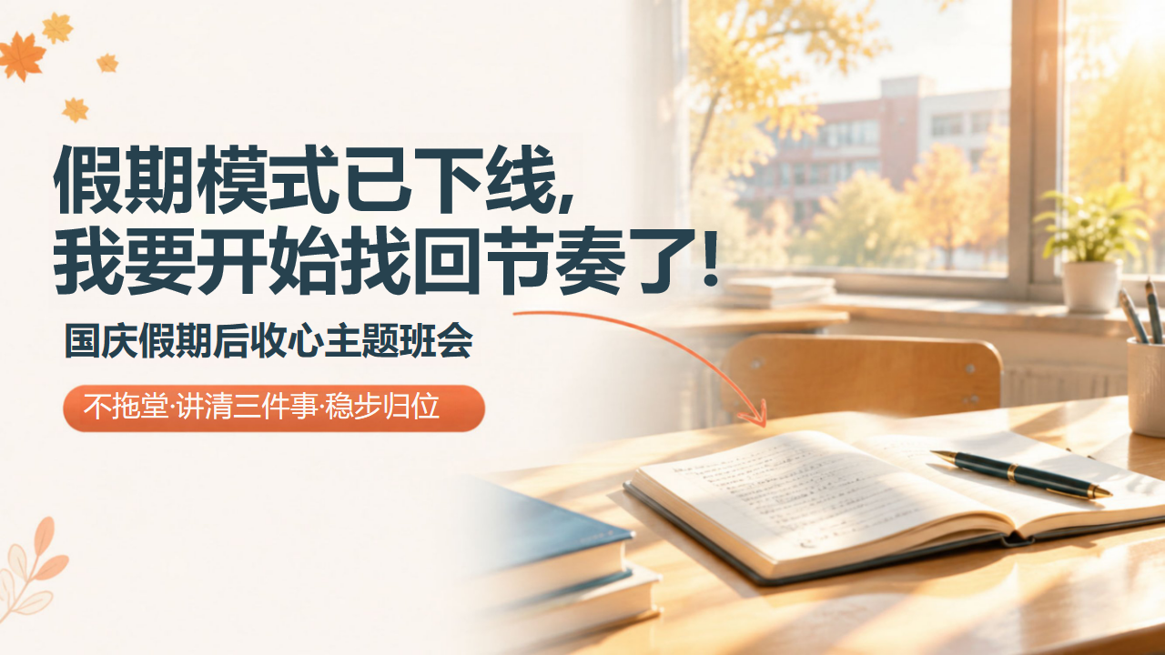主题班会 重置身体时钟的三处关键支点 主题班会PPT课件素材 第1页预览