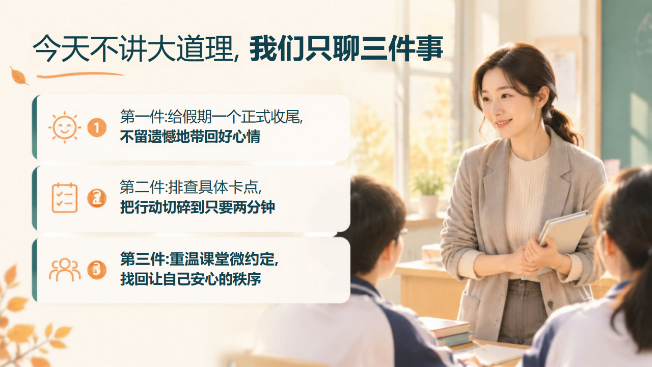 主题班会 重置身体时钟的三处关键支点 主题班会PPT课件素材 第2页预览